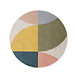 Rond geometrisch wollen vloerkleed - Westminster Savile Creme/Kleurrijk
