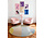 Rond geometrisch wollen vloerkleed - Westminster Piccadilly Creme/Kleurrijk