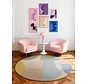 Rond geometrisch wollen vloerkleed - Westminster Piccadilly Creme/Kleurrijk