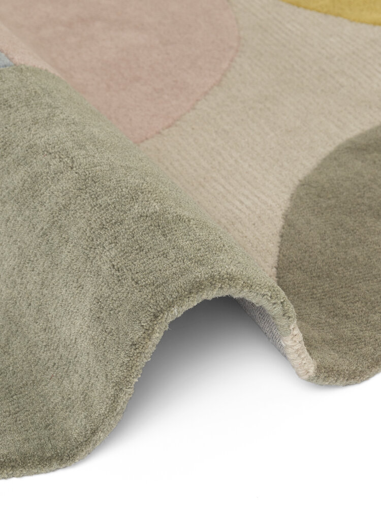Rond geometrisch wollen vloerkleed - Westminster Piccadilly Creme/Kleurrijk Rond geometrisch wollen vloerkleed - Westminster Piccadilly Creme/Kleurrijk