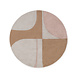 Rond geometrisch wollen vloerkleed - Westminster Windmill Creme/Beige