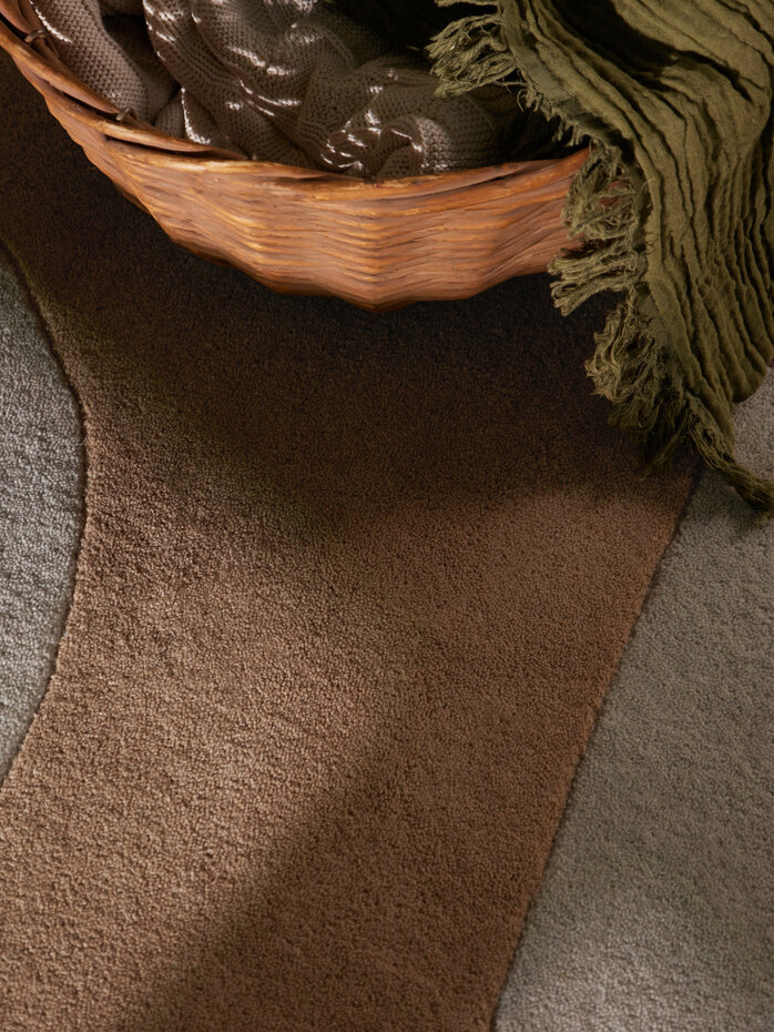 Rond geometrisch wollen vloerkleed - Westminster Windmill Creme/Beige