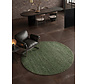 Rond laagpolig vloerkleed - Boucle Wilma Groen