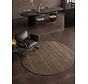 Rond laagpolig vloerkleed - Boucle Wilma Bruin