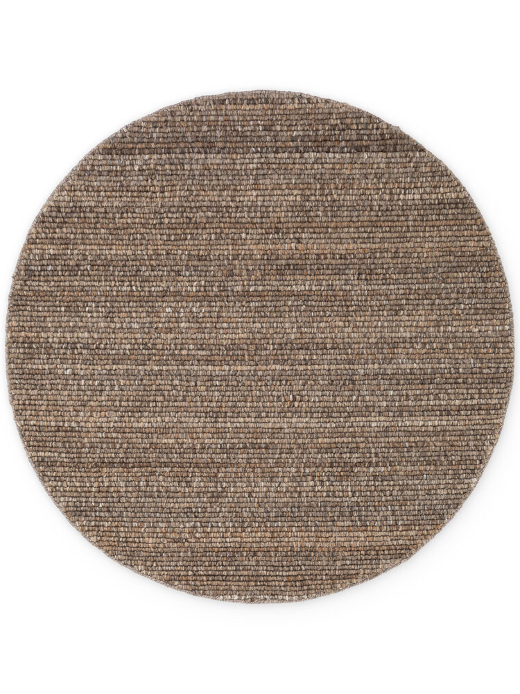 Rond laagpolig vloerkleed - Boucle Wilma Bruin Rond laagpolig vloerkleed - Boucle Wilma Bruin