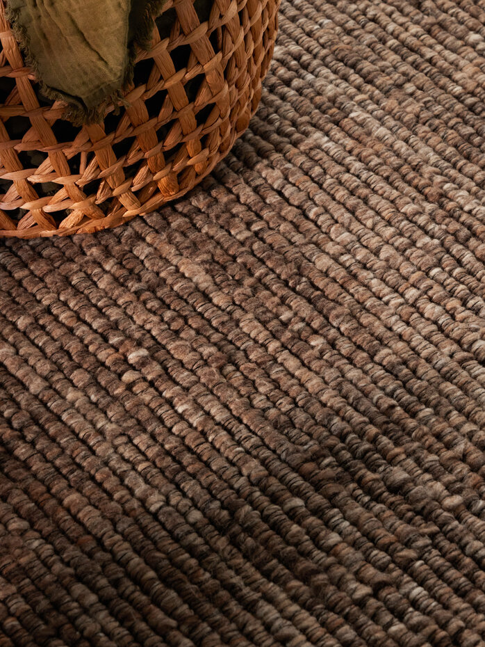 Rond laagpolig vloerkleed - Boucle Wilma Bruin Rond laagpolig vloerkleed - Boucle Wilma Bruin
