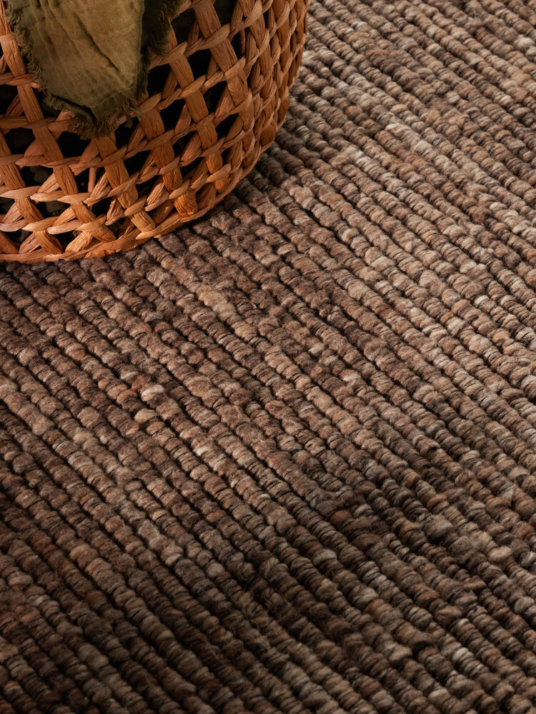 Rond laagpolig vloerkleed - Boucle Wilma Bruin Rond laagpolig vloerkleed - Boucle Wilma Bruin