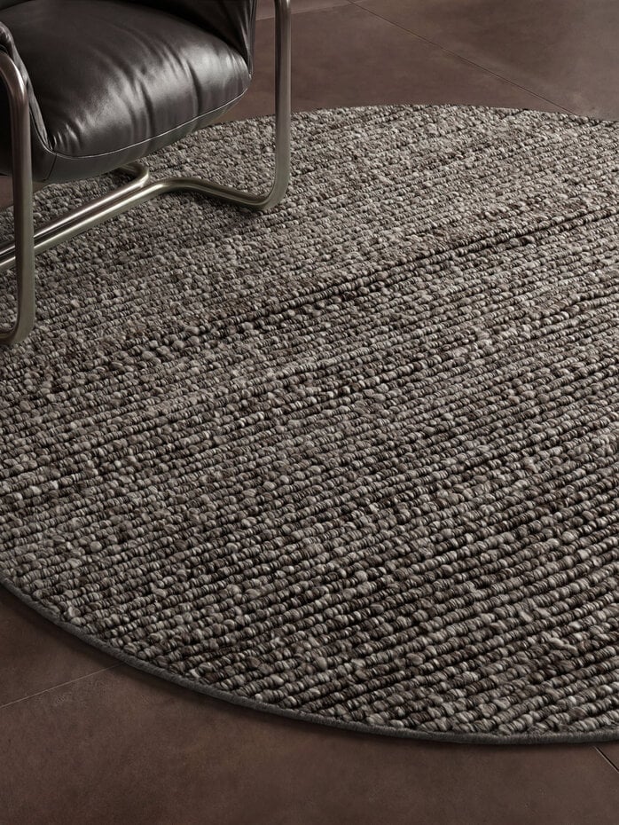 Rond laagpolig vloerkleed - Boucle Wilma Donkergrijs Rond laagpolig vloerkleed - Boucle Wilma Donkergrijs