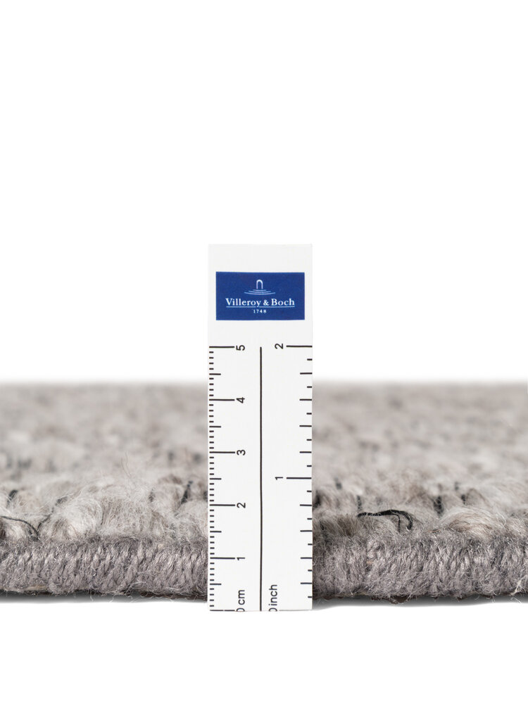 Rond laagpolig vloerkleed - Boucle Wilma Grijs