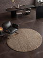 Rond laagpolig vloerkleed - Boucle Wilma Beige