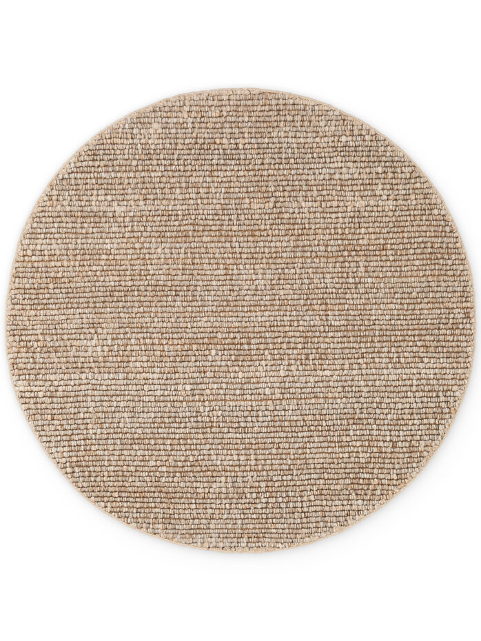 Rond laagpolig vloerkleed - Boucle Wilma Beige