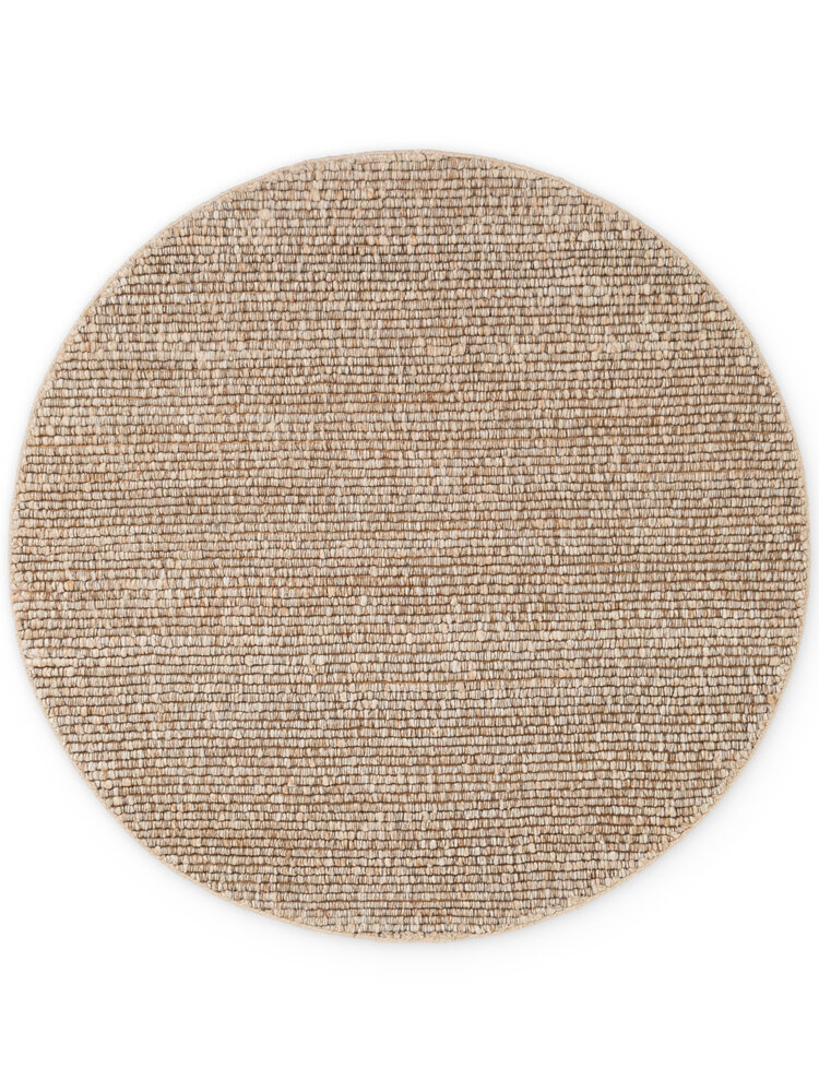 Rond laagpolig vloerkleed - Boucle Wilma Beige