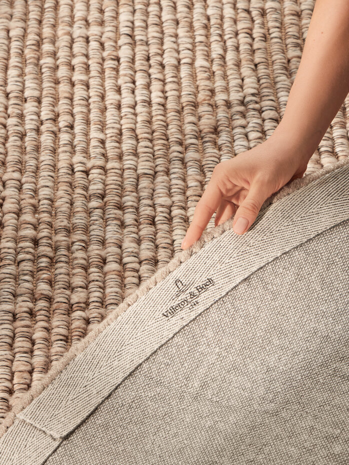 Rond laagpolig vloerkleed - Boucle Wilma Beige