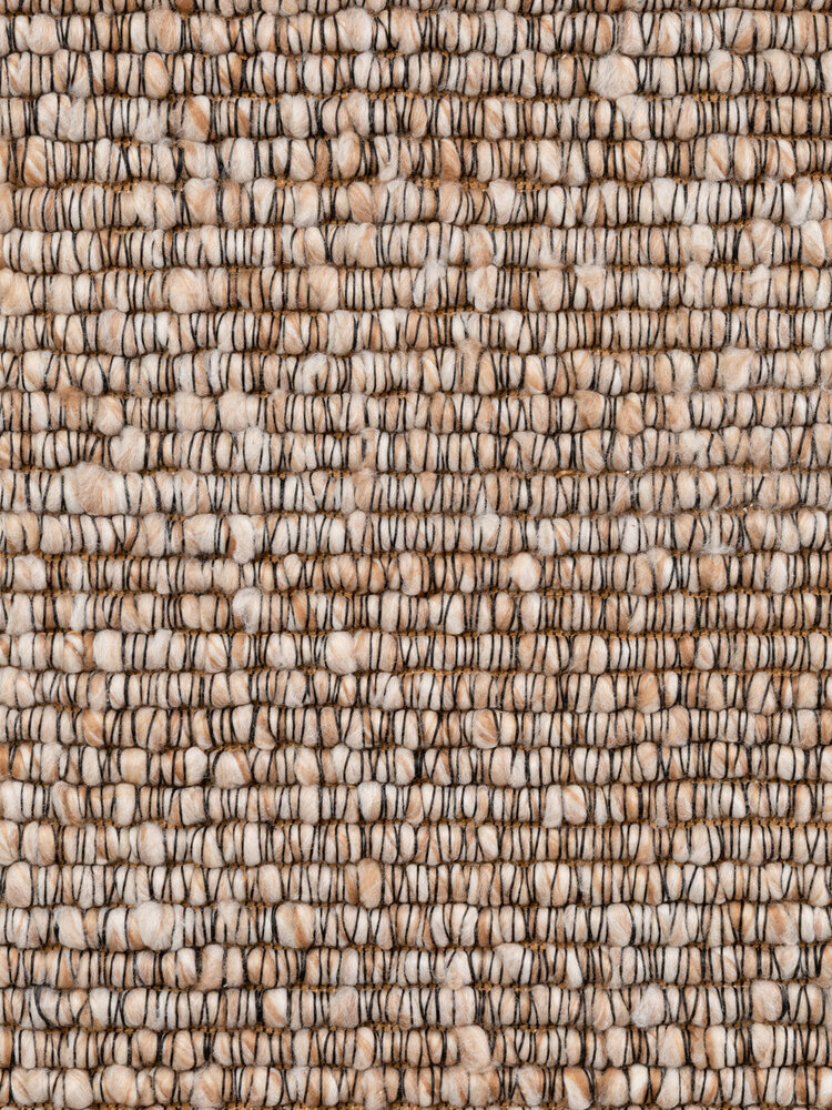 Rond laagpolig vloerkleed - Boucle Wilma Beige