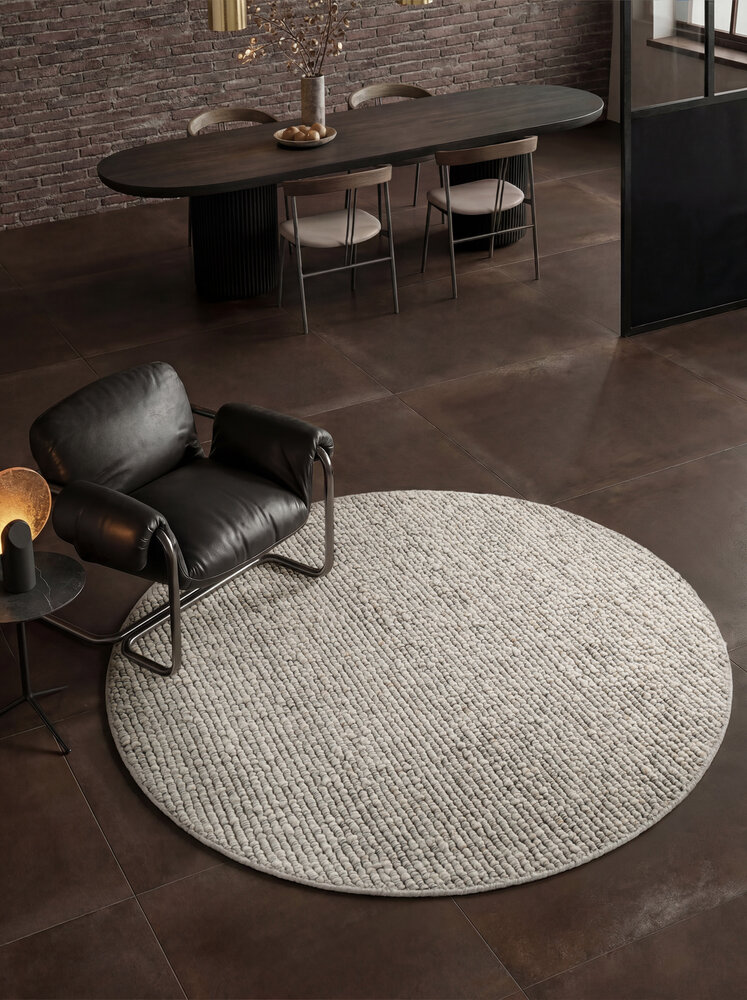 Rond laagpolig vloerkleed - Boucle Wilma Creme Rond laagpolig vloerkleed - Boucle Wilma Creme