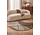Rond abstract wollen vloerkleed - Muse Creme/Bruin