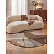 Rond abstract wollen vloerkleed - Muse Creme/Bruin Rond abstract wollen vloerkleed - Muse Creme/Bruin