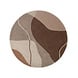 Rond abstract wollen vloerkleed - Muse Creme/Bruin Rond abstract wollen vloerkleed - Muse Creme/Bruin