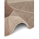 Rond abstract wollen vloerkleed - Muse Creme/Bruin Rond abstract wollen vloerkleed - Muse Creme/Bruin