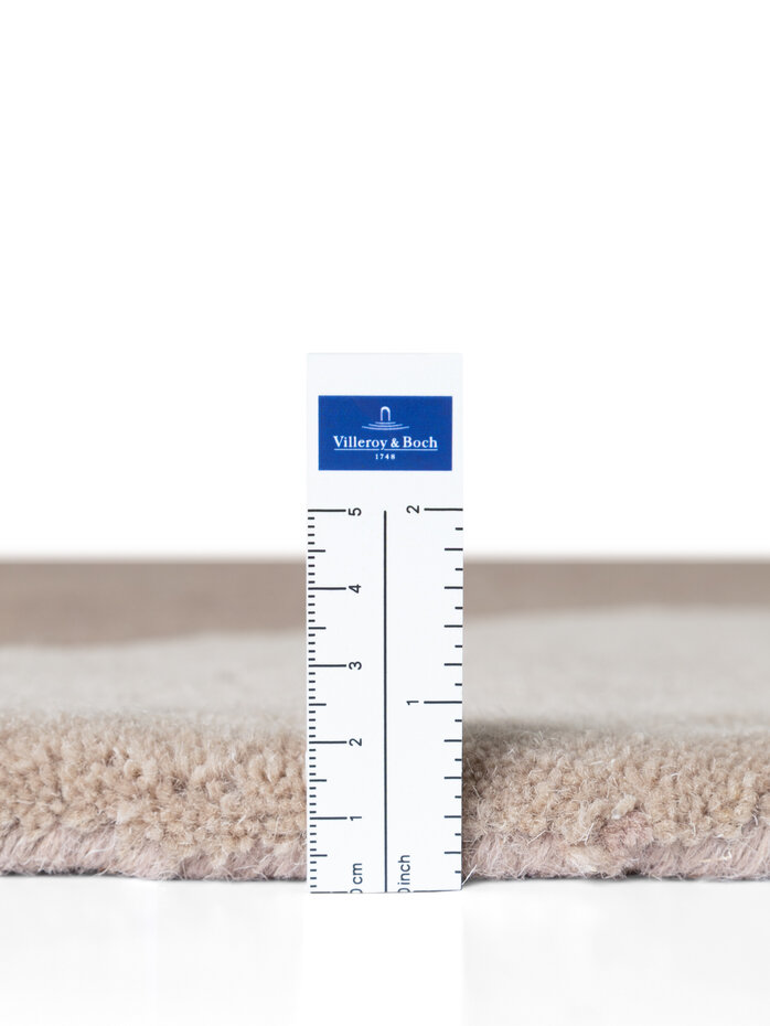 Rond abstract wollen vloerkleed - Muse Creme/Bruin Rond abstract wollen vloerkleed - Muse Creme/Bruin