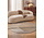 Rond abstract wollen vloerkleed - Ovia Creme/Beige