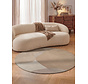 Rond abstract wollen vloerkleed - Ovia Creme/Beige