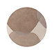 Rond abstract wollen vloerkleed - Ovia Creme/Beige