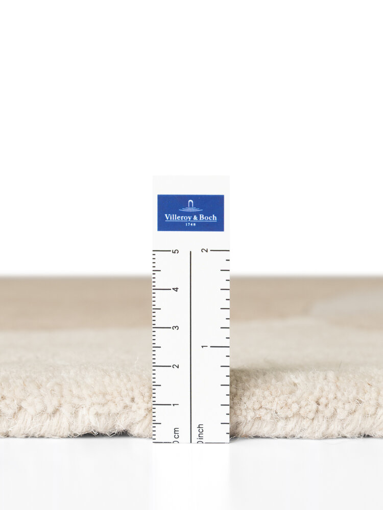 Rond abstract wollen vloerkleed - Ovia Creme/Beige