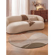 Rond abstract wollen vloerkleed - Arteo Creme/Kleurrijk