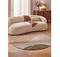 Rond abstract wollen vloerkleed - Arteo Creme/Kleurrijk