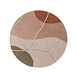 Rond abstract wollen vloerkleed - Arteo Creme/Kleurrijk