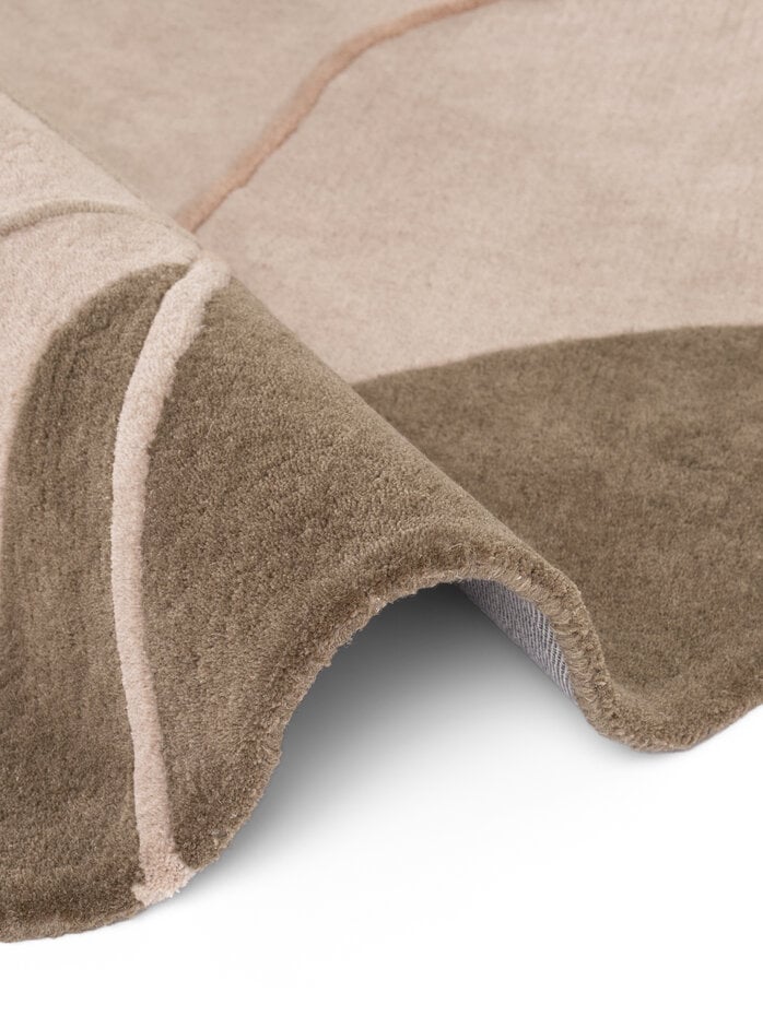 Rond abstract wollen vloerkleed - Arteo Creme/Kleurrijk