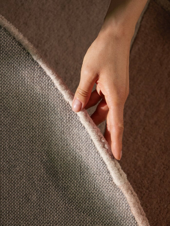 Rond abstract wollen vloerkleed - Arteo Creme/Kleurrijk