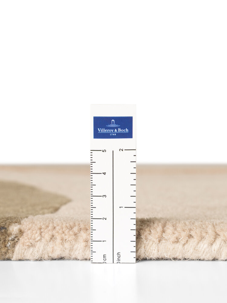 Rond abstract wollen vloerkleed - Arteo Creme/Kleurrijk