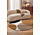 Rond abstract wollen vloerkleed - Ruvia Creme/Bruin
