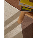 Rond abstract wollen vloerkleed - Ruvia Creme/Bruin