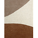 Rond abstract wollen vloerkleed - Ruvia Creme/Bruin