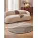 Rond abstract wollen vloerkleed - Virelle Creme/Beige Rond abstract wollen vloerkleed - Virelle Creme/Beige