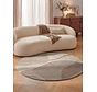 Rond abstract wollen vloerkleed - Virelle Creme/Beige