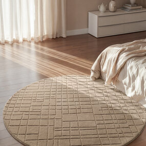 Villeroy & Boch Rond wollen vloerkleed - Kenso Bruin Villeroy & Boch Rond wollen vloerkleed - Kenso Bruin