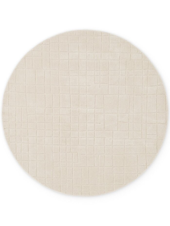 Rond wollen vloerkleed - Kenso Beige