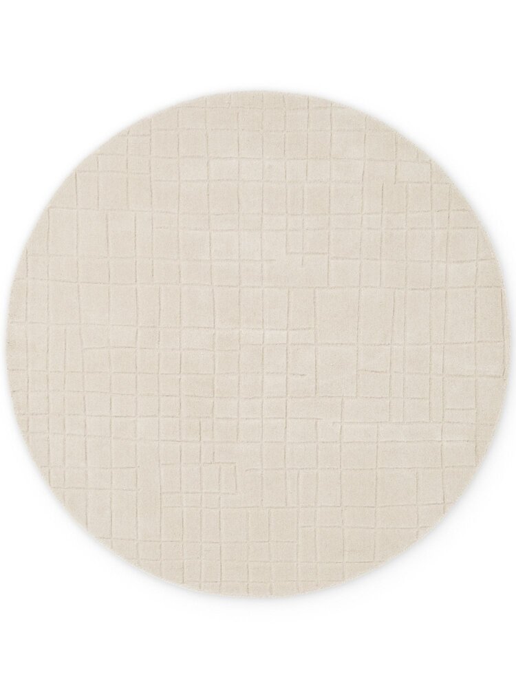 Rond wollen vloerkleed - Kenso Beige