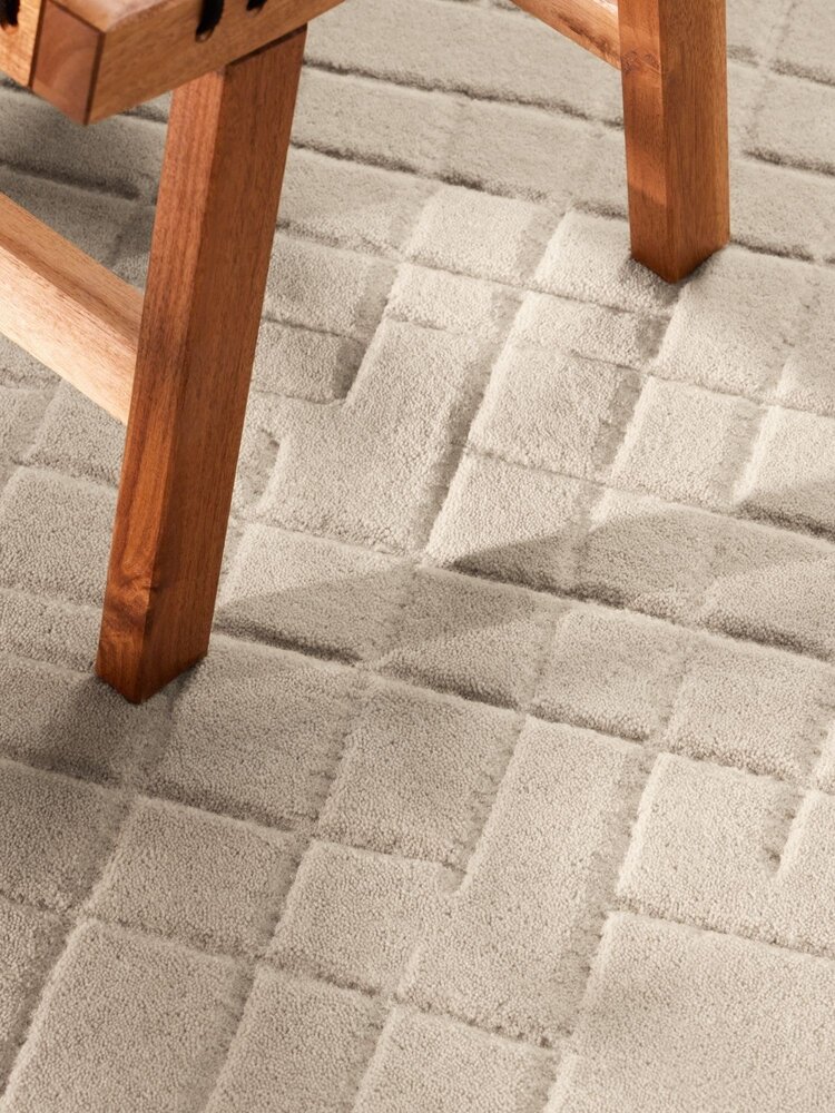 Rond wollen vloerkleed - Kenso Beige