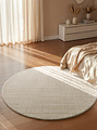 Rond wollen vloerkleed - Kenso Creme
