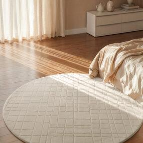 Villeroy & Boch Rond wollen vloerkleed - Kenso Creme