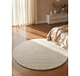 Rond wollen vloerkleed - Kenso Creme