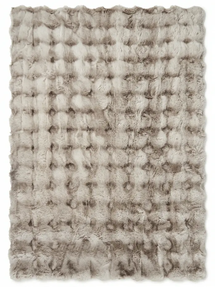 Hoogpolig fluffy vloerkleed - Cloudy Bolletjes Beige Hoogpolig fluffy vloerkleed - Cloudy Bolletjes Beige