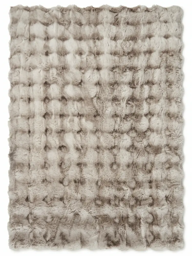 Hoogpolig fluffy vloerkleed - Cloudy Bolletjes Beige Hoogpolig fluffy vloerkleed - Cloudy Bolletjes Beige