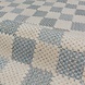 Wasbaar vloerkleed - Muted Checkerboard Blauw