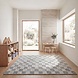 Wasbaar vloerkleed - Muted Checkerboard Blauw